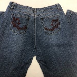 Embroidered Bill Blass Stretch Jeans size 12